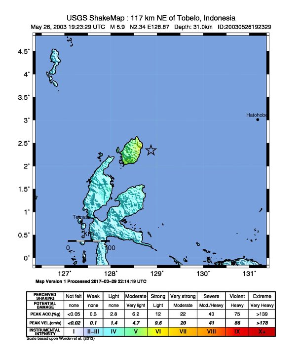 ShakeMap Intensity Thumbnail